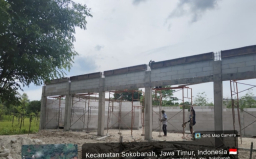Progres Pembangunan Koperasi Desa Merah Putih Tamberu Barat Sampang Masuki Tahap Struktur Utama