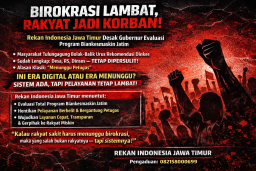 Rekan Indonesia Jatim Desak Evaluasi Total Biankesmaskin, Pelayanan Dinilai Lambat dan Berbelit