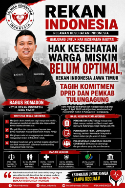 REKAN Indonesia Jatim Tagih Realisasi Komitmen Jaminan Kesehatan Warga Miskin di Tulungagung
