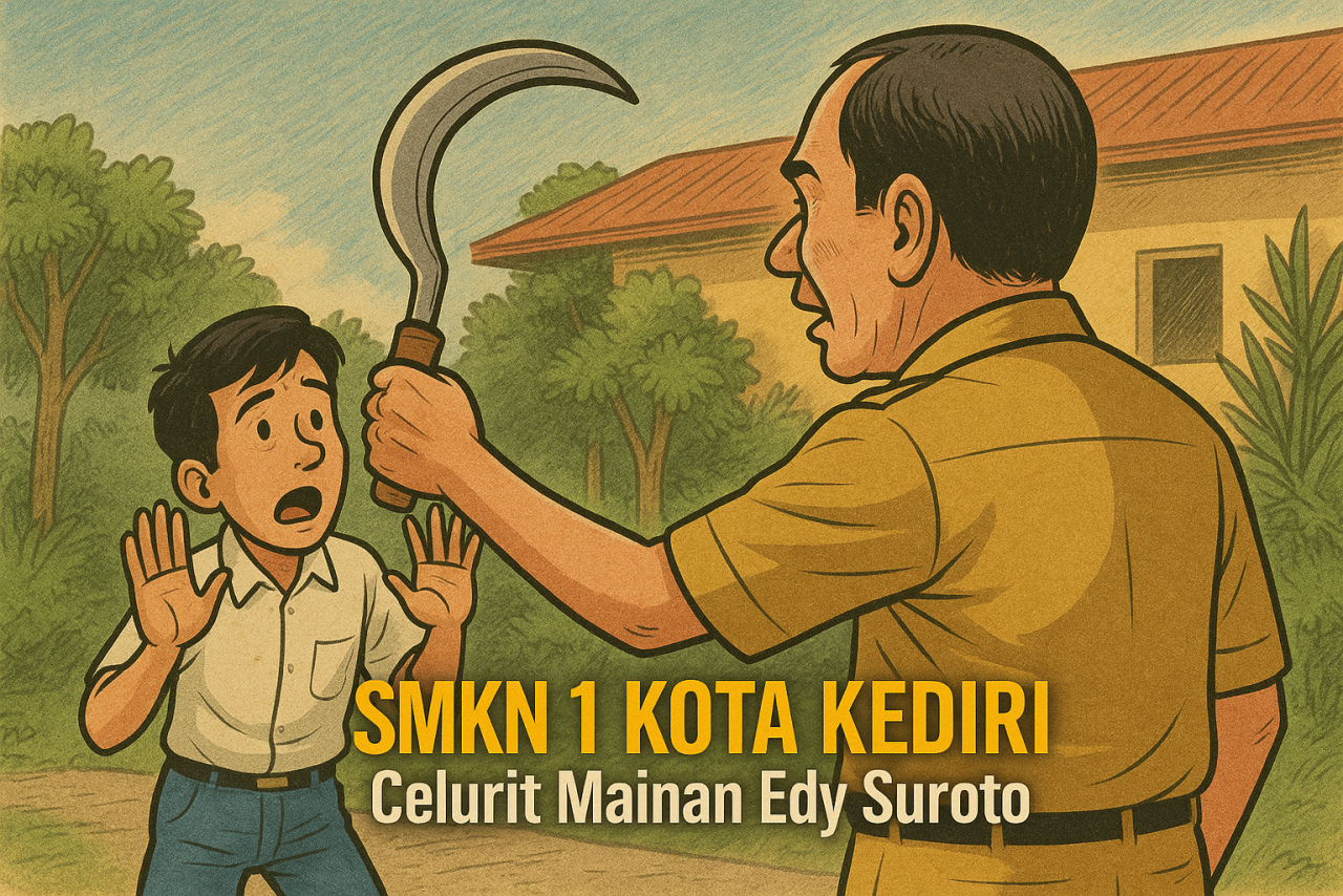 Kepala SMKN 1 Kota Kediri Diduga Bawa Celurit Mainan, Dikecam Praktisi Pendidikan