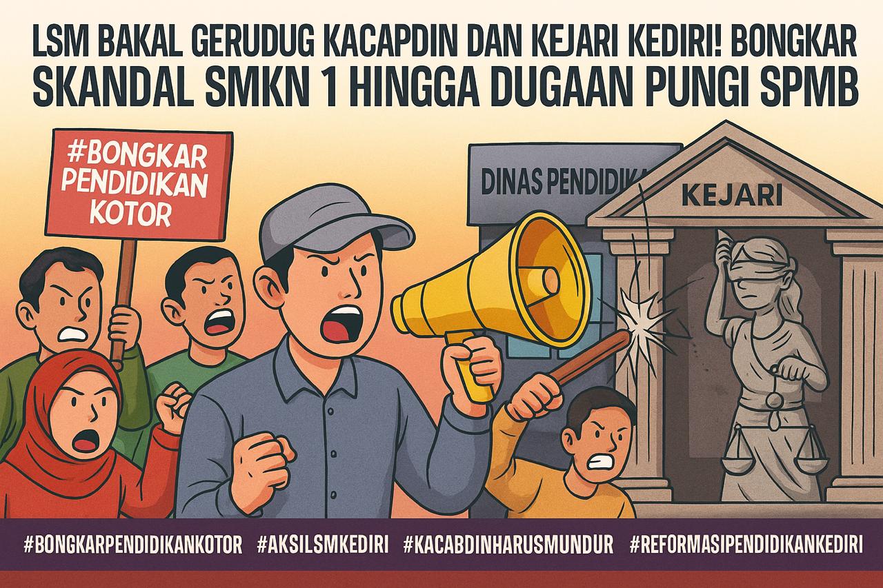 LSM Bakal Geruduk Kacabdin dan Kejari Kediri! Bongkar Skandal SMKN 1 hingga Dugaan Pungli SPMB