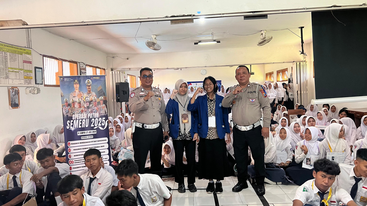 Hari Kedua Ops Patuh Semeru, Pelajar di Kediri Dibidik Jadi Agen Tertib Lalu Lintas