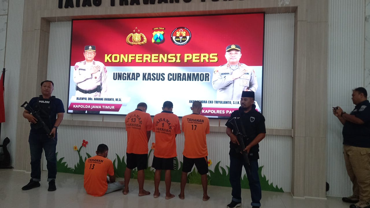 Polres Pamekasan Ungkap Kasus Curanmor, Empat Tersangka Ditangkap