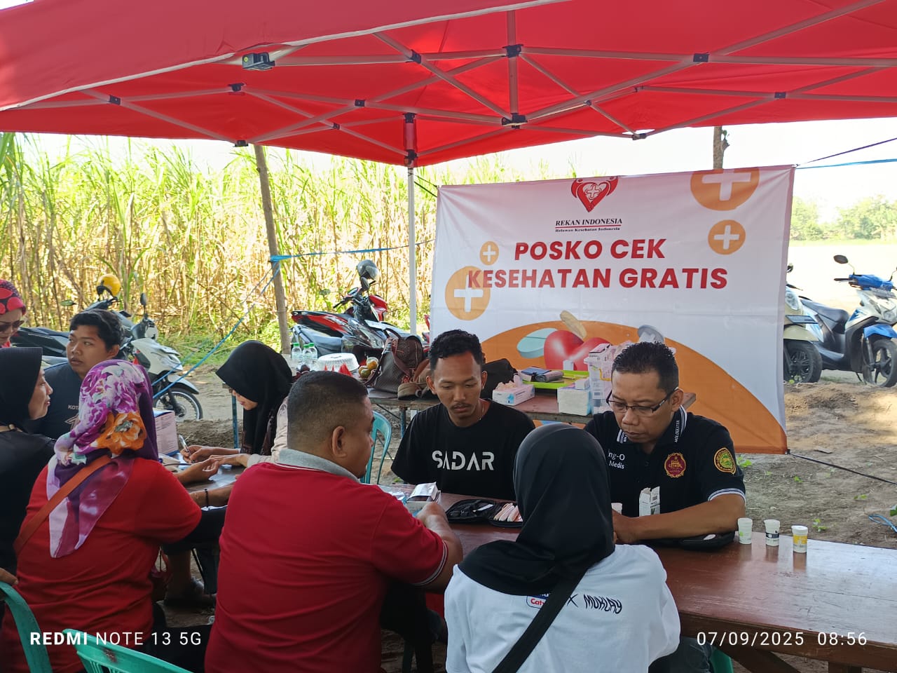 Senam Sehat dan Cek Kesehatan Gratis Warnai Aksi Sosial Rekan Indonesia Jatim di Kediri
