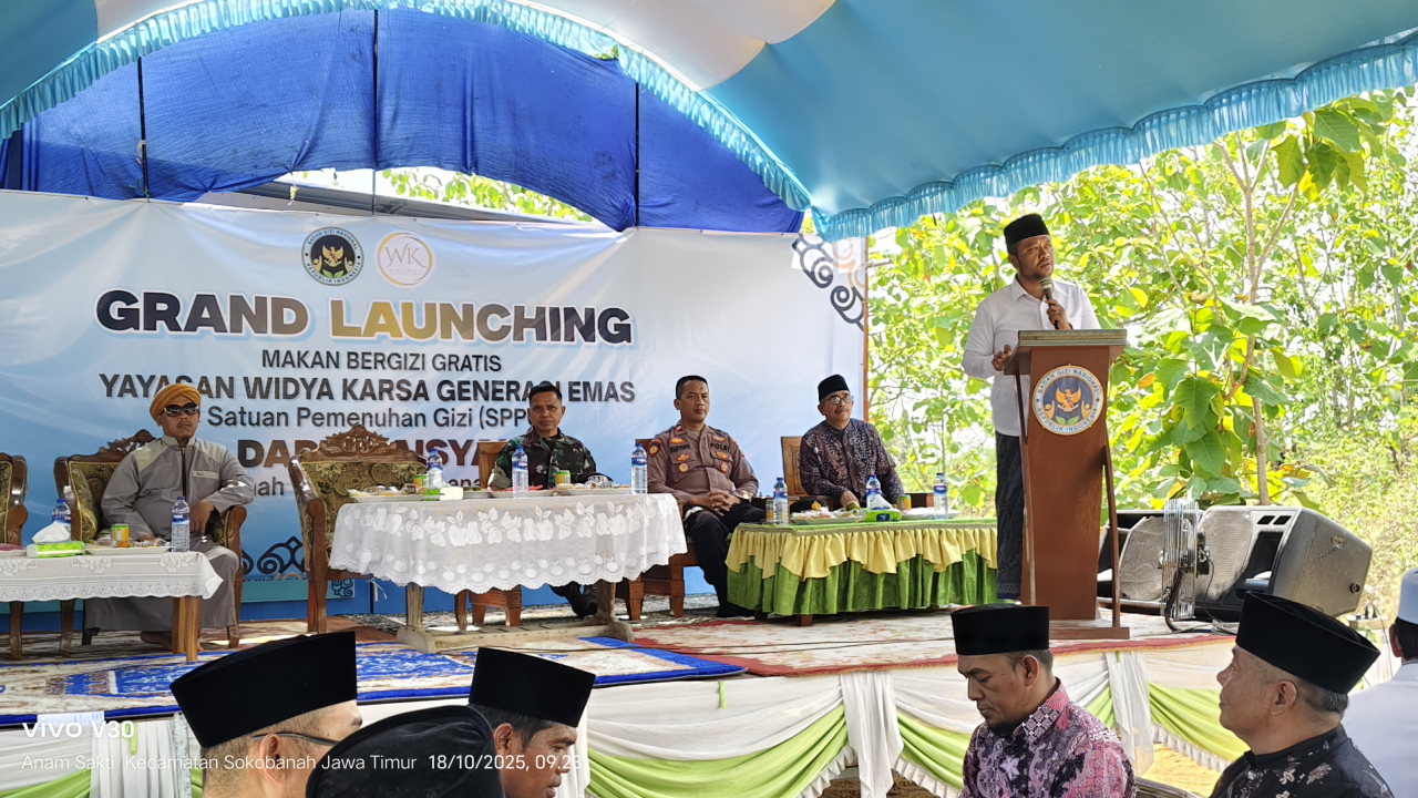 Program Makan Bergizi Gratis Menyentuh Sokobanah, Wabup Sampang Resmikan Dapur Aisyah
