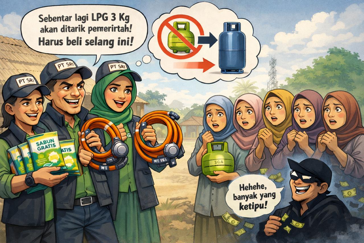 Diduga Modus Penjualan Selang LPG Berkedok Bagi Sabun Gratis, Warga Desa Resah