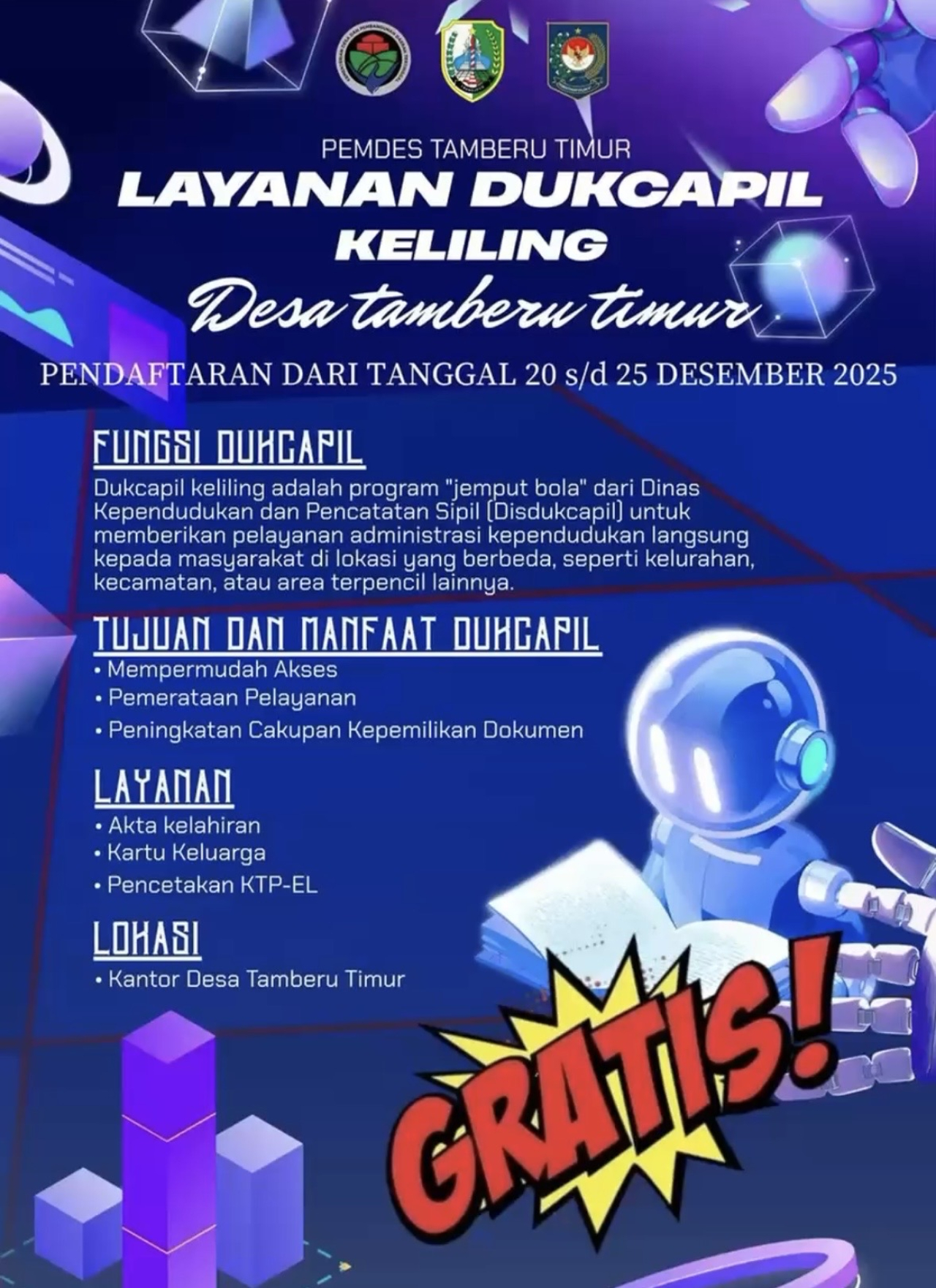 Pemdes Tamberu Timur Sampang Gelar Layanan Dukcapil Keliling, Permudah Warga Urus Dokumen Kependudukan