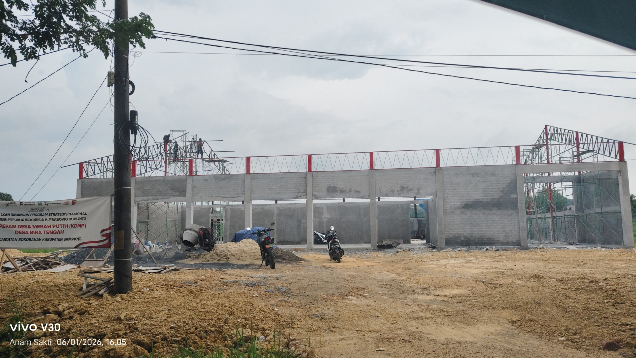 Pemdes Bira Tengah Sampang Kebut Pembangunan Koperasi Desa Merah Putih, Capai 75 Persen