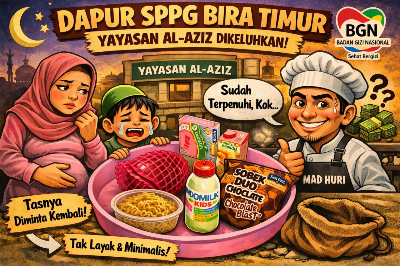 Diduga Kurangi Kapasitas Menu MBG Saat Ramadan, Dapur SPPG Bira Timur Yayasan Al-Aziz Sampang Disorot