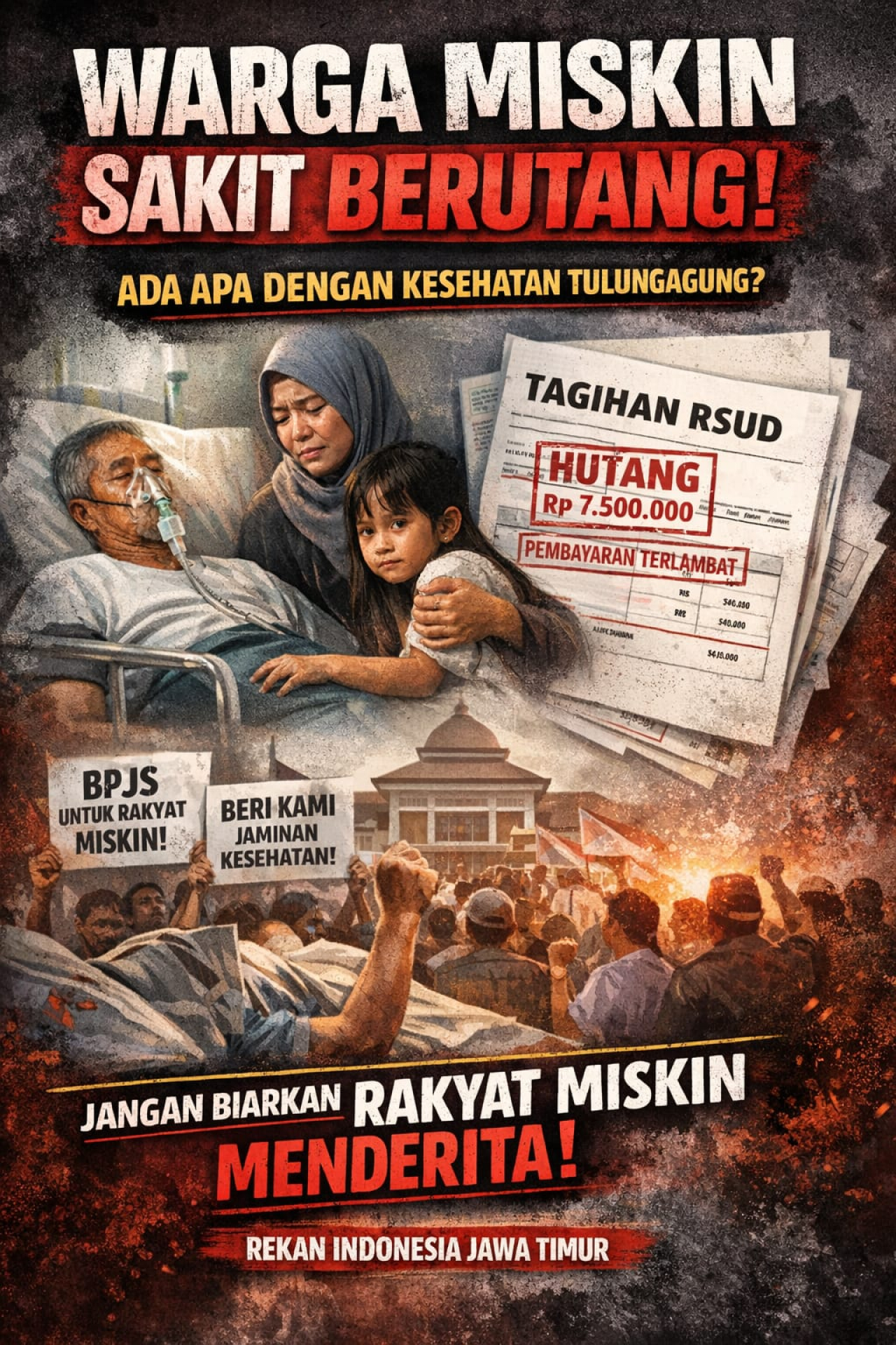 Rekan Indonesia Jatim Soroti Pelayanan Kesehatan di Tulungagung, Warga Miskin Disebut Terpaksa Berutang ke Rumah Sakit