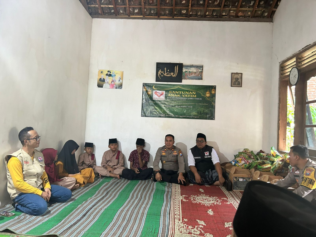 Rekan Indonesia Jatim Santuni Anak Yatim di Kediri, Perkuat Sinergi dengan Polri di Bulan Ramadan