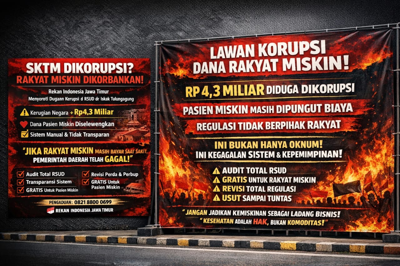 Dugaan Korupsi Dana SKTM Rp4,3 Miliar di RSUD dr. Iskak, Rekan Jatim Desak Audit dan Reformasi Kebijakan