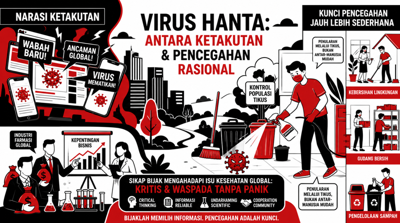 Rekan Indonesia Kritik Politik Ketakutan Isu Virus Hanta: Edukasi Publik Jangan Kalah oleh Narasi Kepanikan