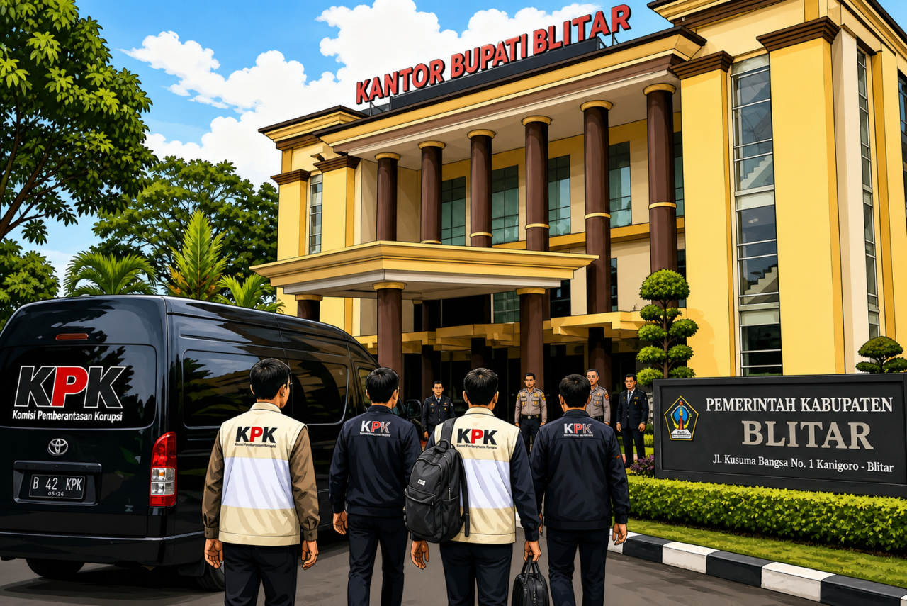 Kunjungan Senyap KPK ke Pemkab Blitar, Rapat Tertutup Dikawal Ketat Picu Spekulasi