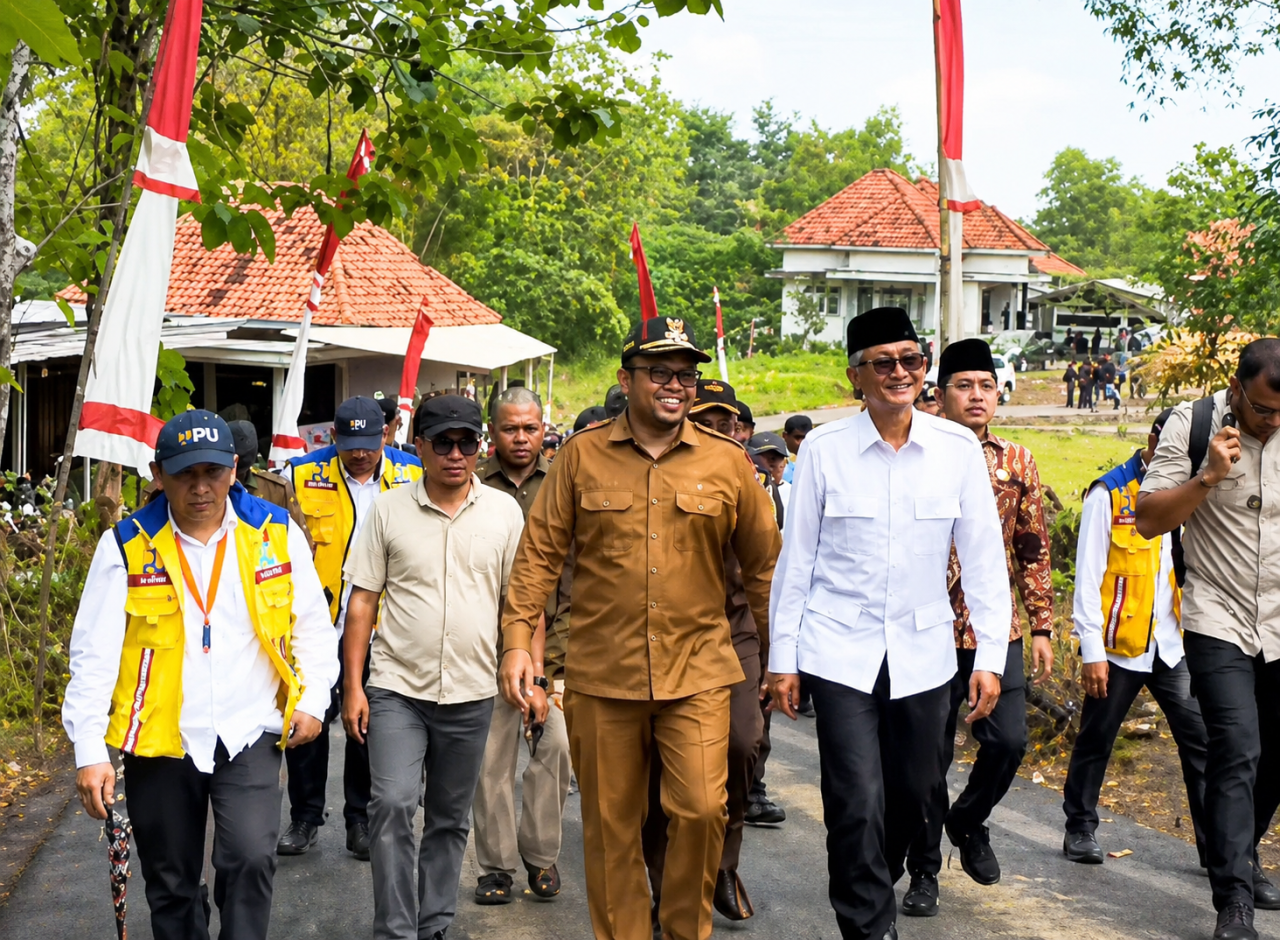 Menteri PU Disambut Wakil Bupati Sampang Jelang Peresmian Jalan Inpres oleh Presiden Prabowo