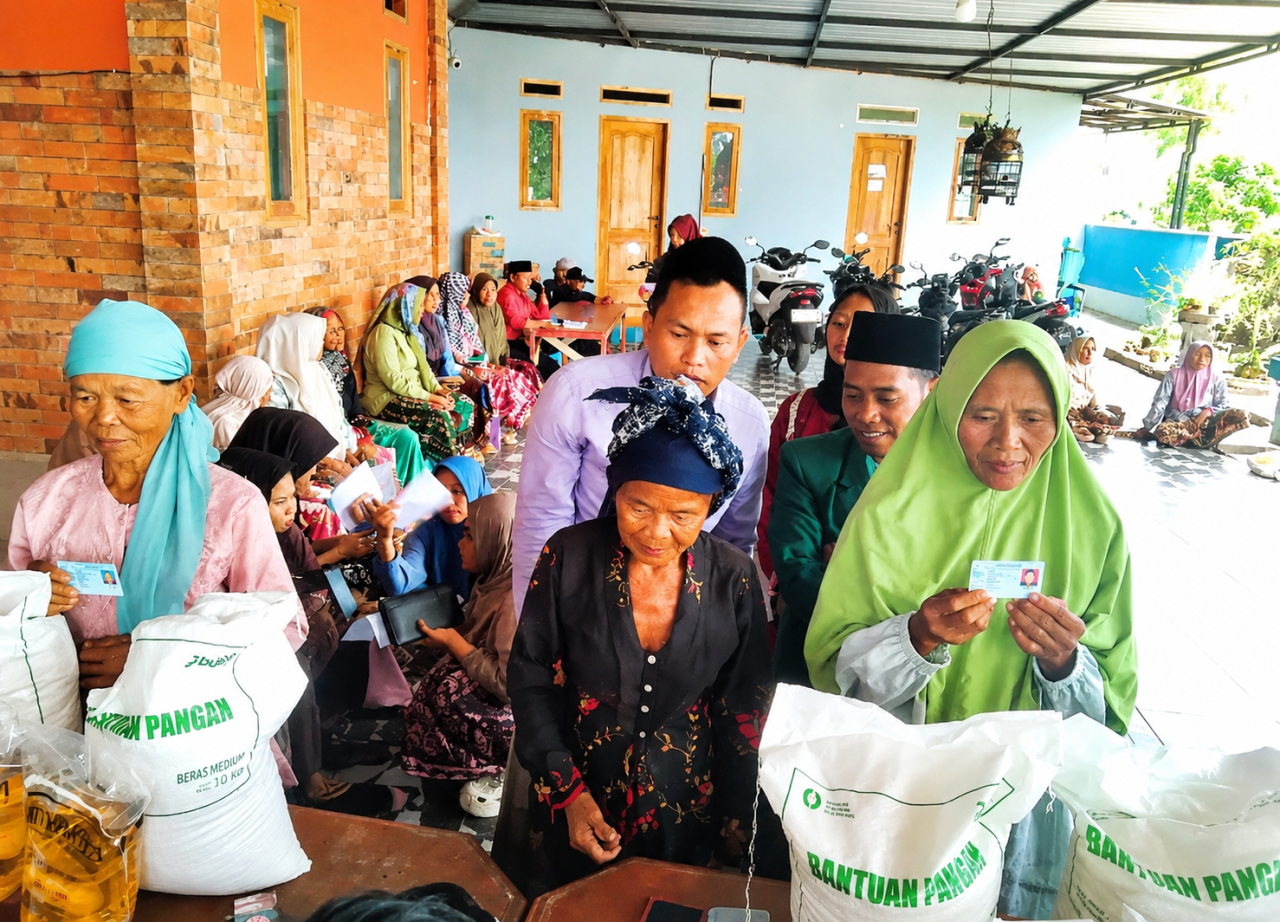 Sebanyak 1.510 KPM di Tobai Barat Sampang Terima Bantuan Beras dan Minyak Goreng, Pemdes Pastikan Tepat Sasaran