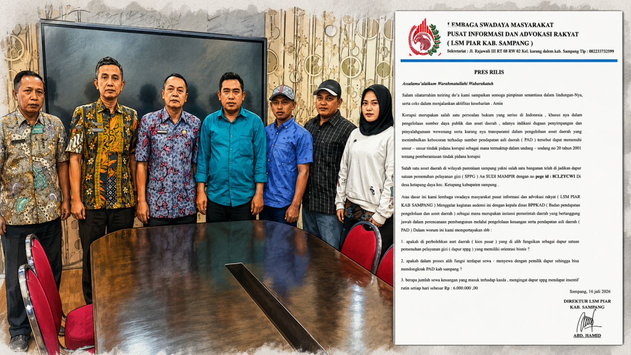 Aset Pasar Hewan Jadi Dapur SPPG Sudi Mampir, LSM PIAR Desak Audit: PAD Sampang Masuk atau Bocor?